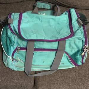 Teal and Purple Fila Tech Duffle Bag